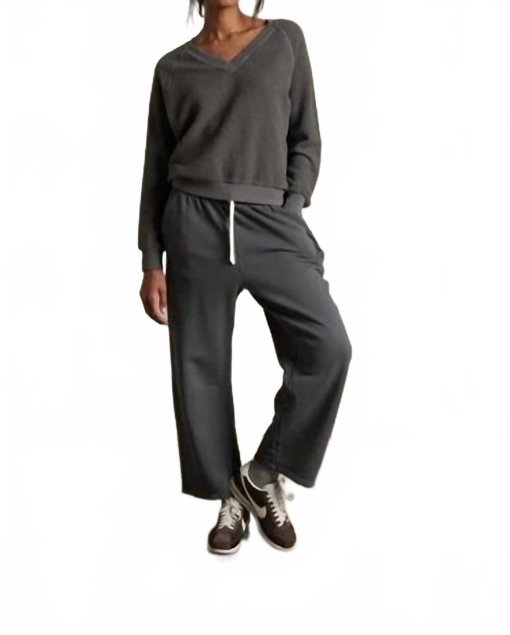 NEW PERFECTWHITETEE fleece barrel sweatpants in charcoal